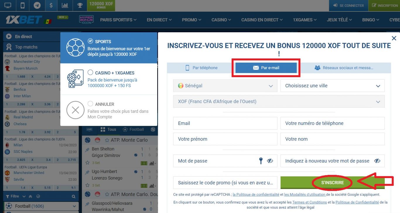 Processus de Connexion au Compte 1xBet